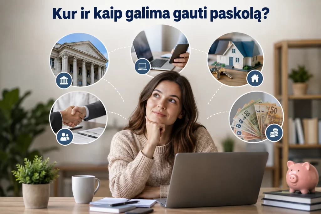 Kur ir kaip galima gauti paskolą?